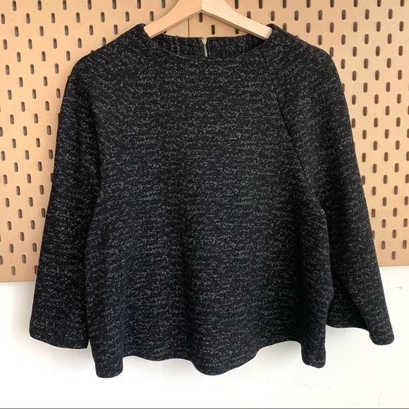 W5 Anthropologie Back Zip Funnel Neck Textured Top - Picture 1 of 7